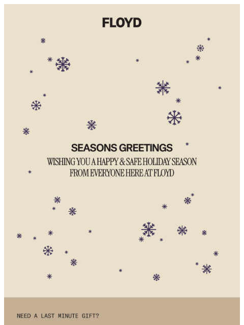 floydhome newsletter: Happy Holidays from Floyd