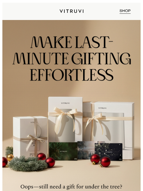 vitruvi newsletter: Last Chance To Save 10% On Gift Cards 💝