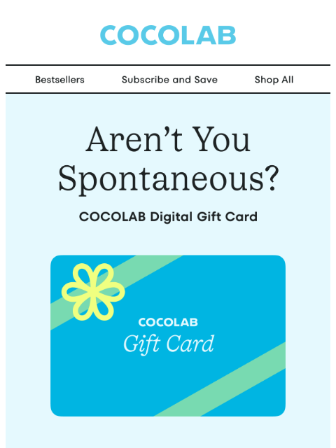cocolab newsletter: *Whoops* did you miss a gift?