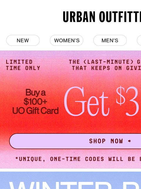 urbanoutfitters newsletter: The key to peak winter fits 🔑