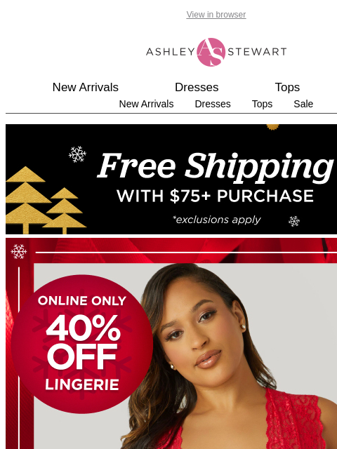 ashleystewart newsletter: New intimates to heat up the holidays ❤️🔥🌶️