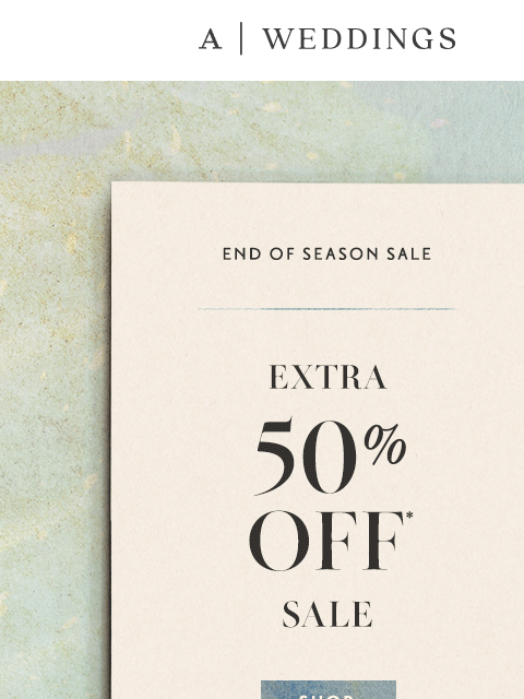 anthropologie newsletter: Extra 50% off sale online and in stores!