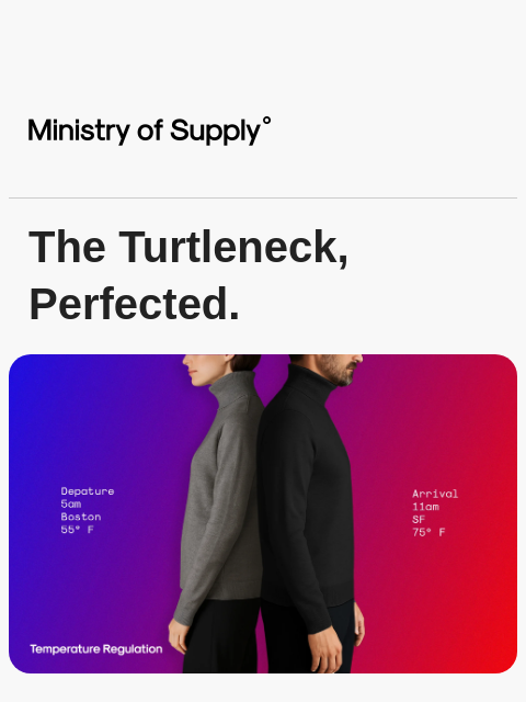 ministryofsupply newsletter: The Turtleneck is HERE