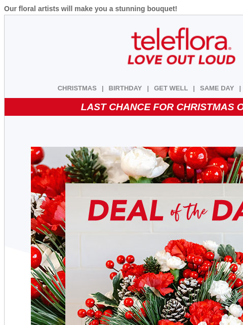 teleflora newsletter: Make Spirits Bright 🌟 Final Hours to Shop