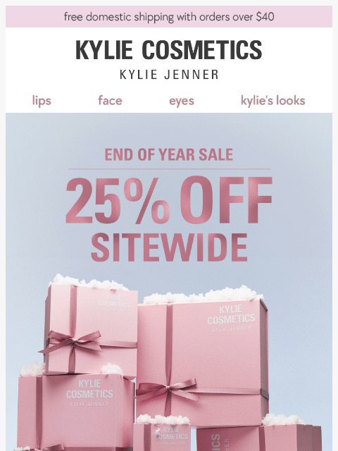 kyliecosmetics newsletter: END OF YEAR sale is live 📢📢