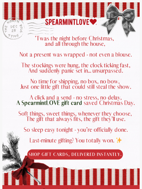 spearmintlove newsletter: ’Twas the Night Before Christmas… 🎄