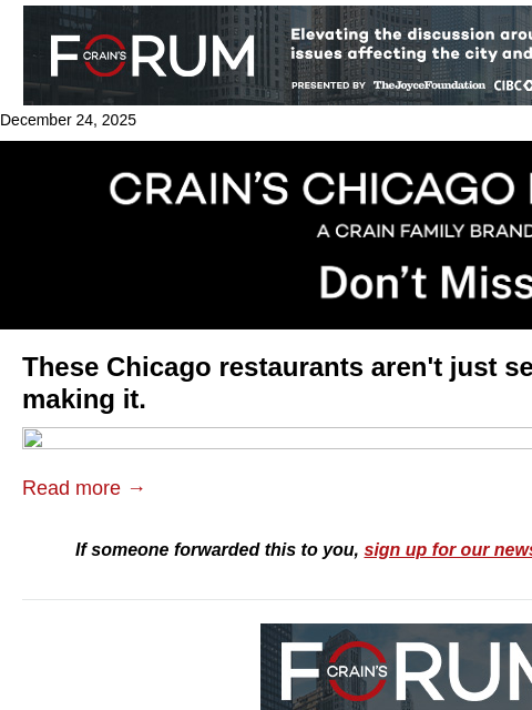 crainalerts newsletter: Chicago restaurants turn to custom wines