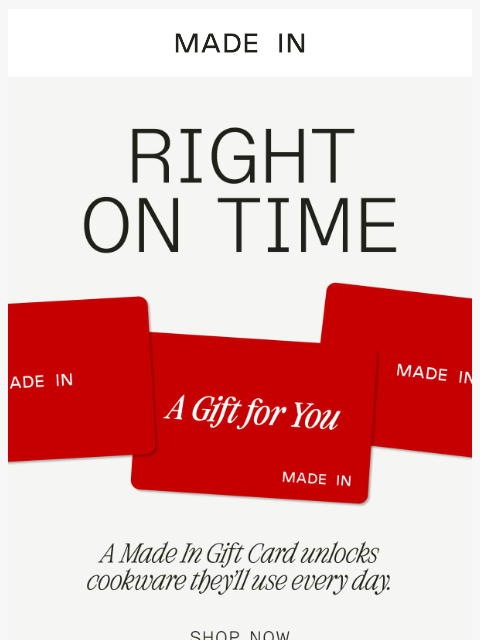 madeincookware newsletter: A Thoughtful Gift Delivered Instantly