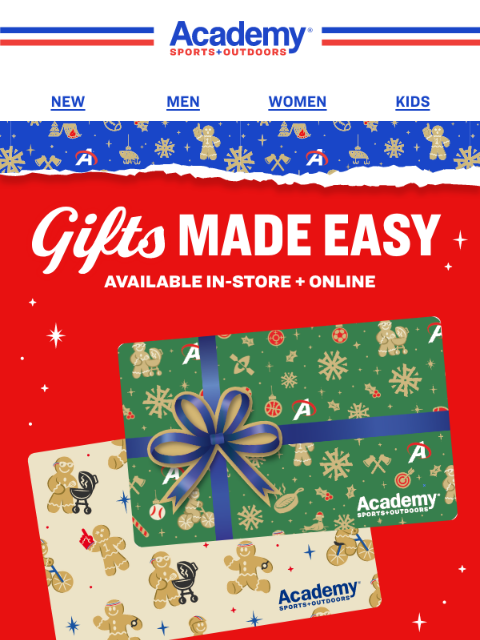 academy newsletter: Think Fast! Grab an Academy Gift Card