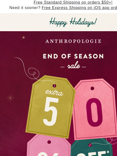 anthropologie newsletter: For You: THE BEST 🎁 EVER!