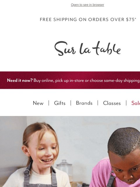 surlatable newsletter: This Christmas, give the gift of cooking.