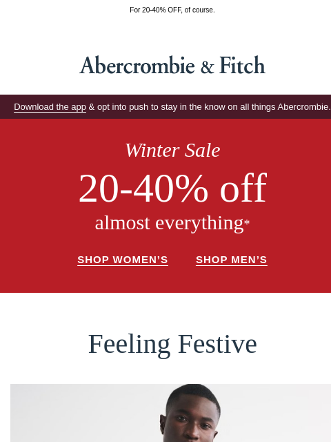abercrombie newsletter: THE BIG DAY →
