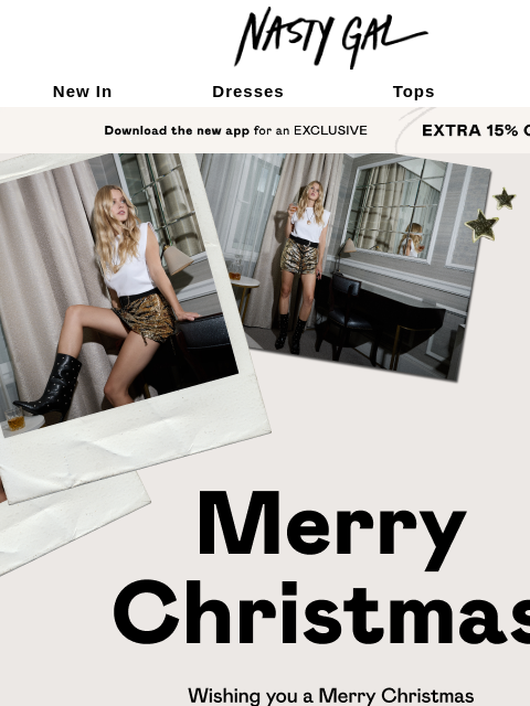 nastygal newsletter: Merry Christmas from Nastygal