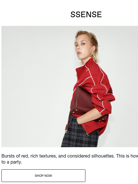 ssense newsletter: It’s Party Season. What Are You Wearing?