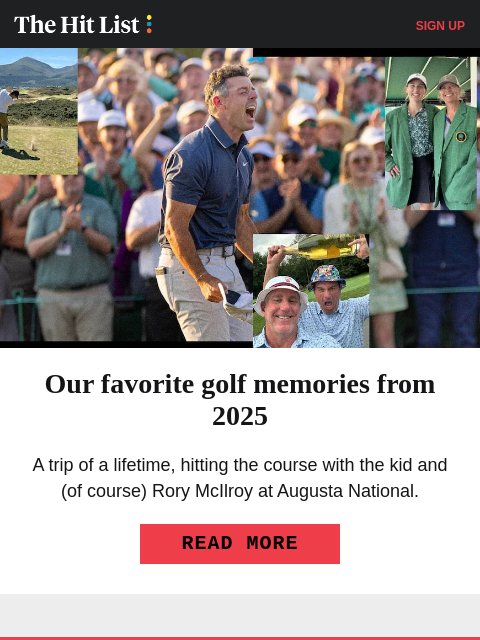 golfdigest newsletter: Our favorite golf memories from 2025