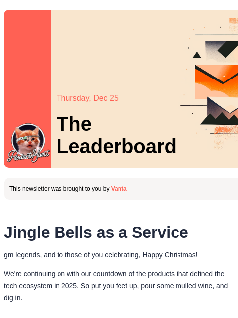 producthunt newsletter: 🎄 Product Hunt Wrapped II