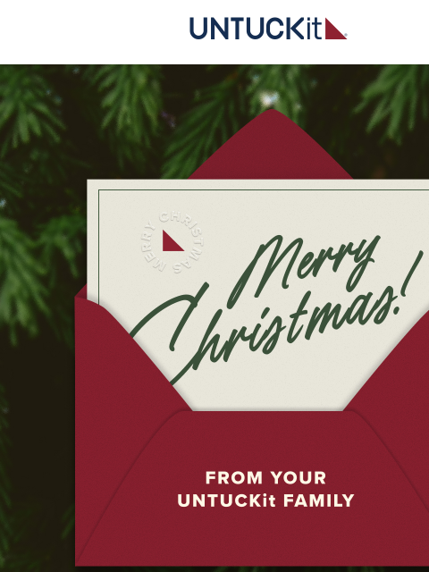 untuckit newsletter: Merry Christmas 🎁