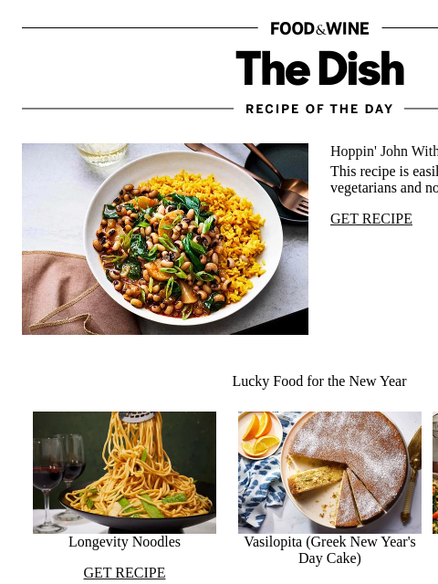foodandwine newsletter: Hoppin' John