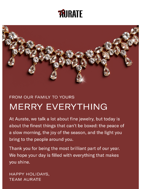 auratenewyork newsletter: WISHING YOU JOY