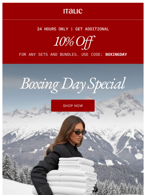 italic newsletter: Flash Sale: Get an Additional 10% Off!