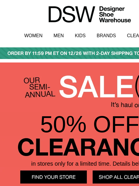 dsw newsletter: New year, new shoes, same you ❄