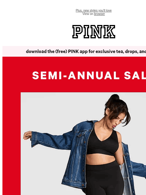vspink newsletter: Work-Out (or Not 😉) Picks from $12.99
