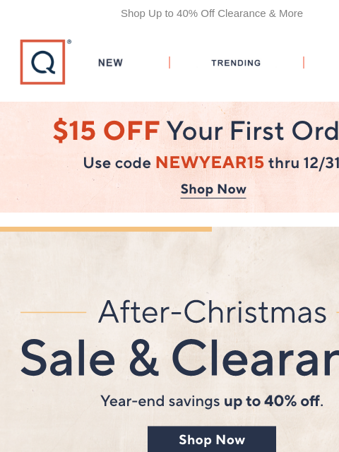 qvcemail newsletter: Save Big with After Christmas Deals