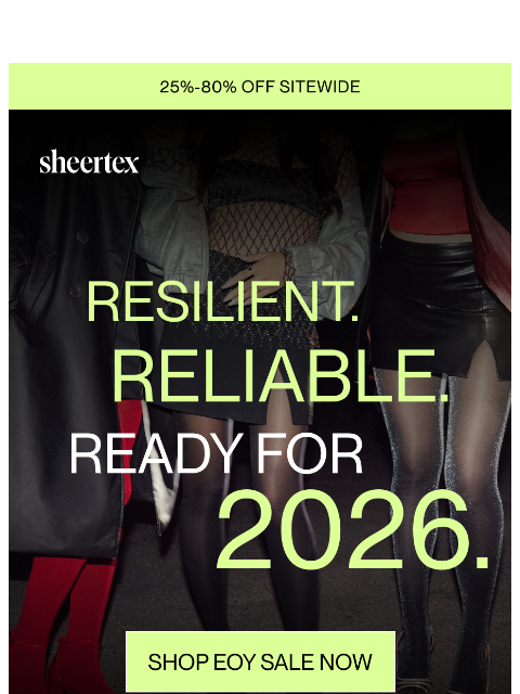 sheertex newsletter: End of Year Sale? Yes, Please!