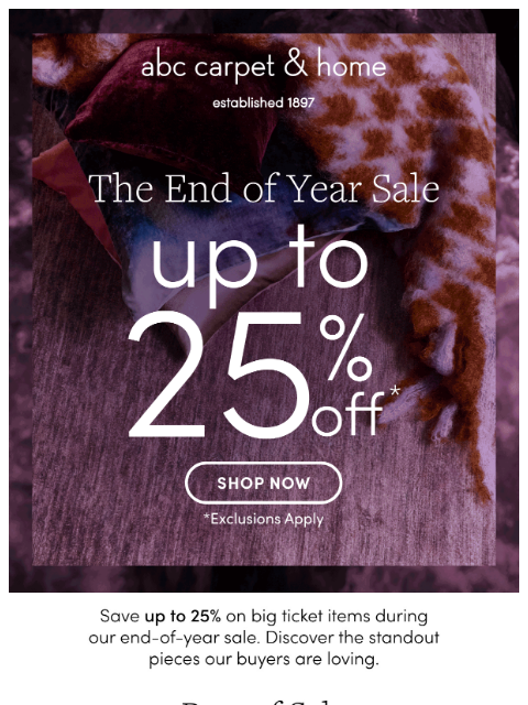 abchome newsletter: The Best Sale Pieces—Picked for You