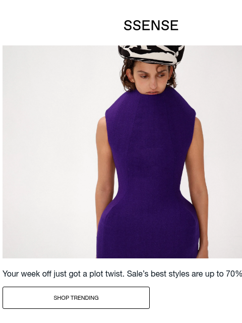 ssense newsletter: Scrolling from the Couch? Shop Sale