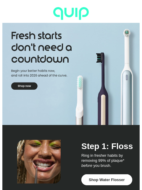 getquip newsletter: 🗓️ Why wait until January?