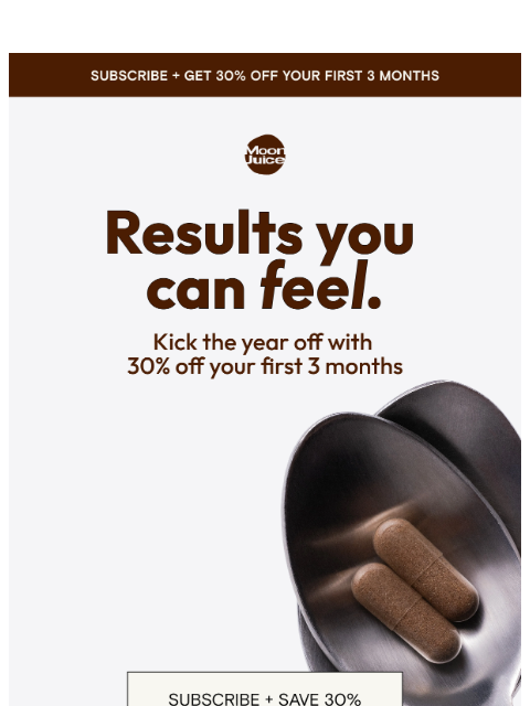 moonjuice newsletter: 30% off for 3 months