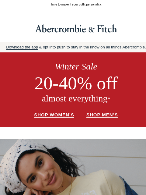abercrombie newsletter: Successfully kept a tree alive.