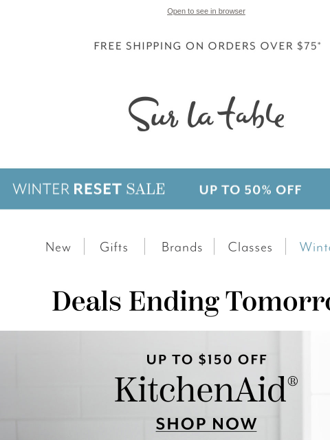 surlatable newsletter: Last Chance: KitchenAid & Vitamix Savings