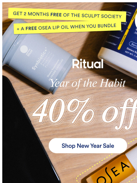 ritual newsletter: This New Year we’re stacking savings AND habits