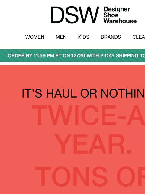 dsw newsletter: Unwrap something GINORMOUS