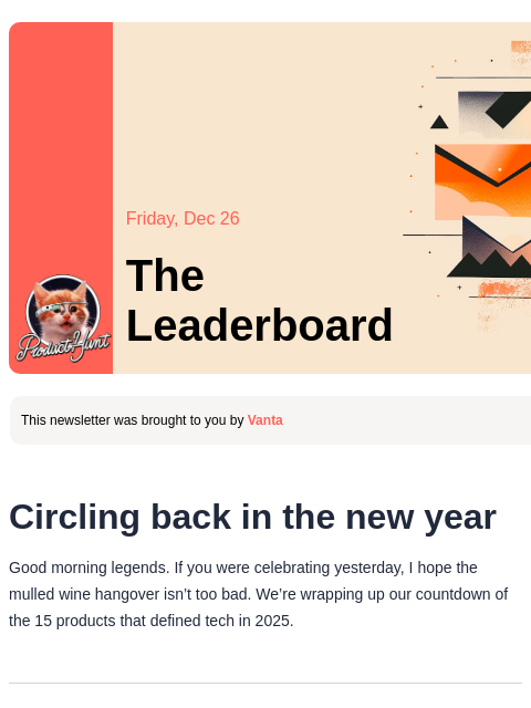producthunt newsletter: 🎄 Product Hunt Wrapped III
