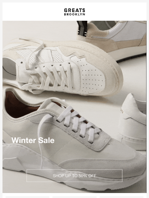 greatsbrand newsletter: UP TO 50% OFF — Winter Sale starts now