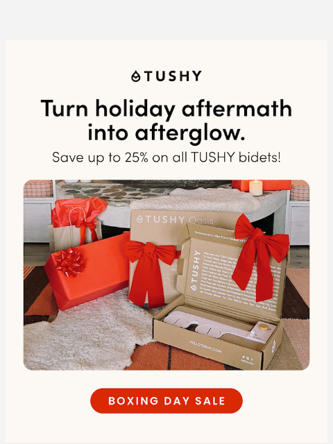 hellotushy newsletter: It's Boxing + Leftovers Day! 🎁