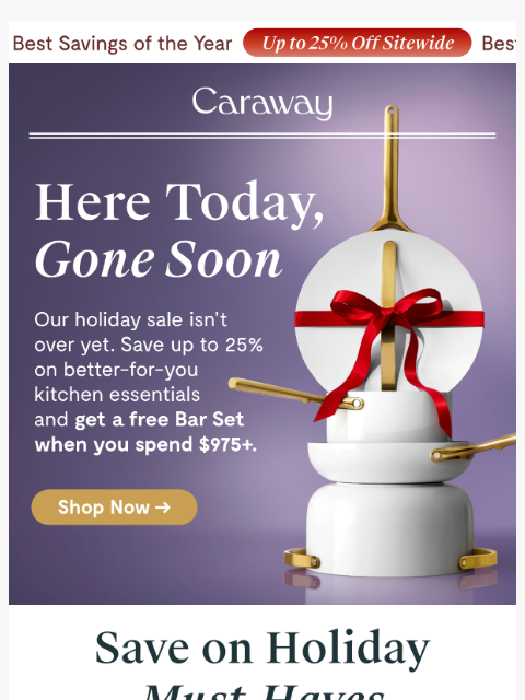 carawayhome newsletter: ICYMI: Up to 25% Off Is Still Live