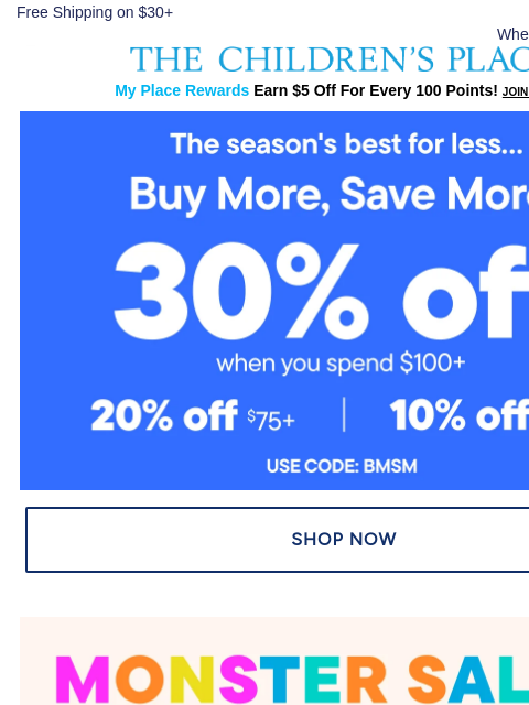childrensplace newsletter: We Spy... 80% Off Clearance Styles 👀 👀
