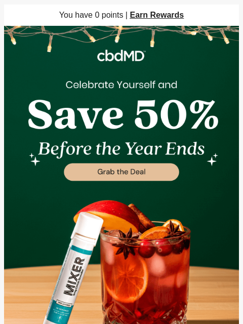 cbdmd newsletter: Get 50% Off Before 2026 Arrives