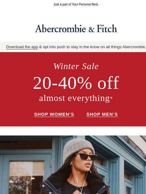 abercrombie newsletter: Your Perfect Butt.