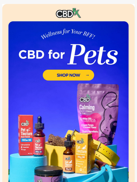 cbdfx newsletter: Show your ♥️ with CBD for Pets!