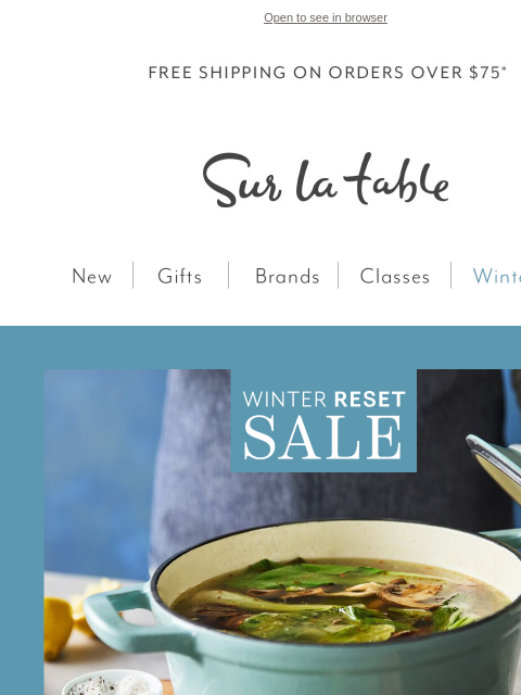 surlatable newsletter: Winter Reset Sale: Chef-Approved Picks