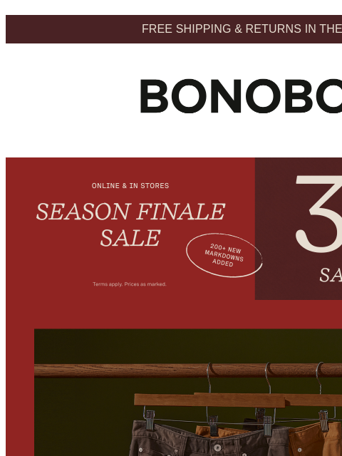 bonobos newsletter: Pants on Sale: Up to 70% Off