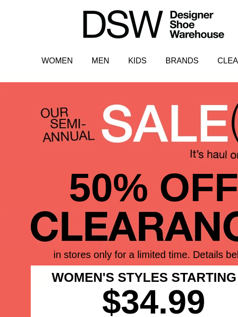 dsw newsletter: Trending for 2026: Cloud Dancer ☁️🩰