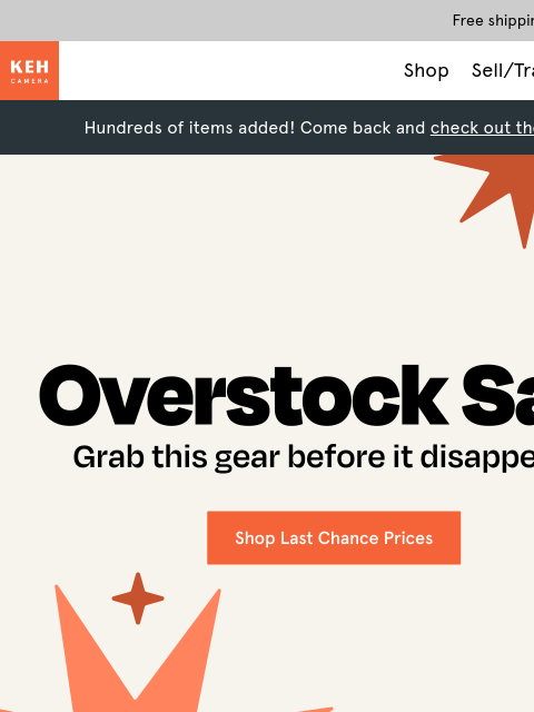 keh newsletter: New items added—while supplies last!