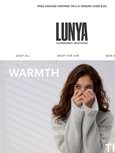 lunya newsletter: WRAP UP IN CASHMERE WOOL