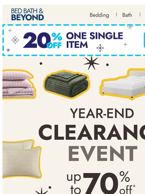 bedbathandbeyond newsletter: Your bedroom refresh starts with up to 70% off 🛌�...